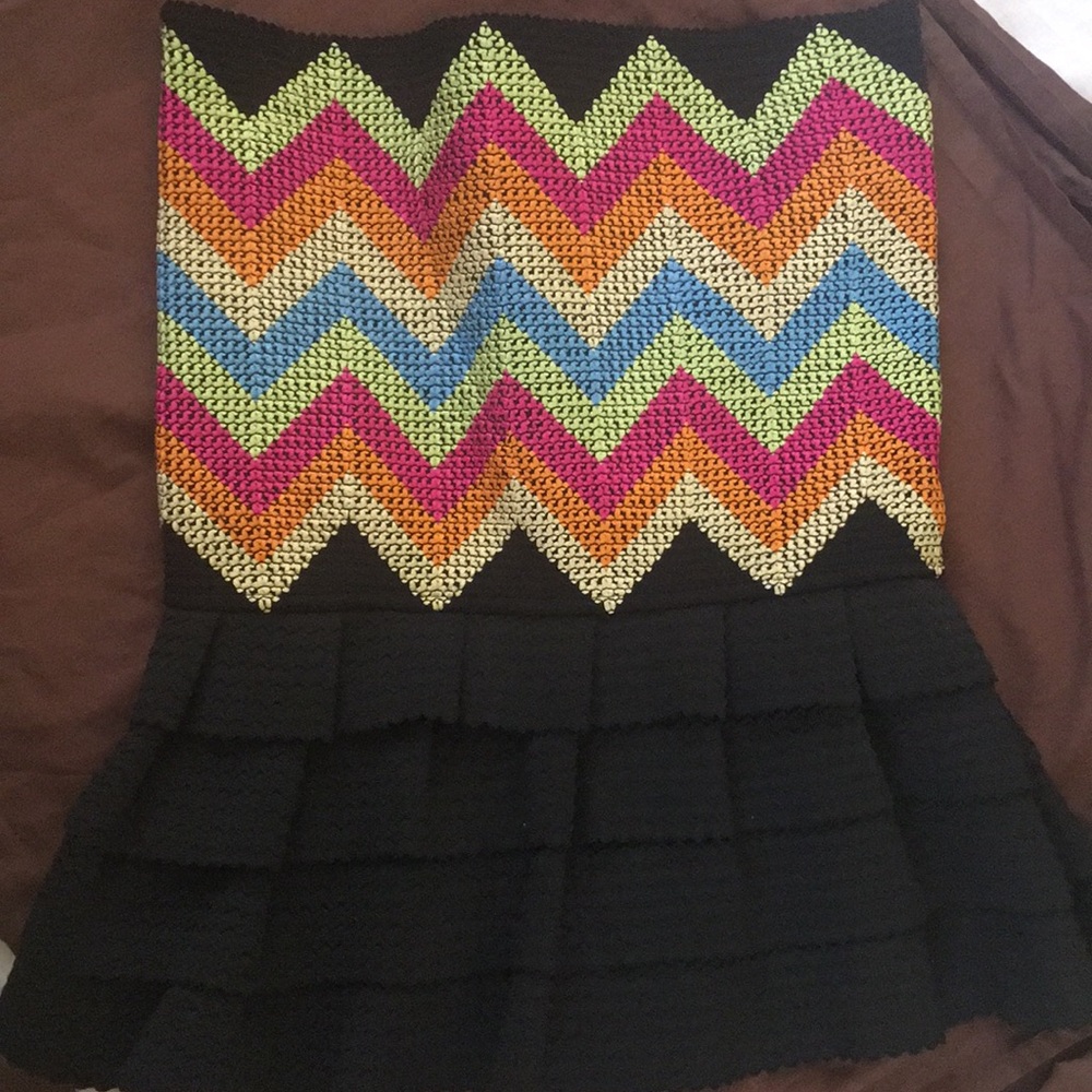Strapless ruffle top